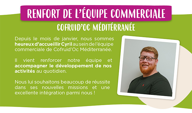 RENFORT DE L'EQUIPE COMMERCIALE