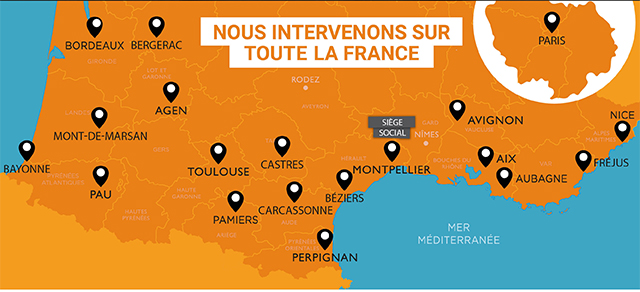 Carte des agences COVETECH