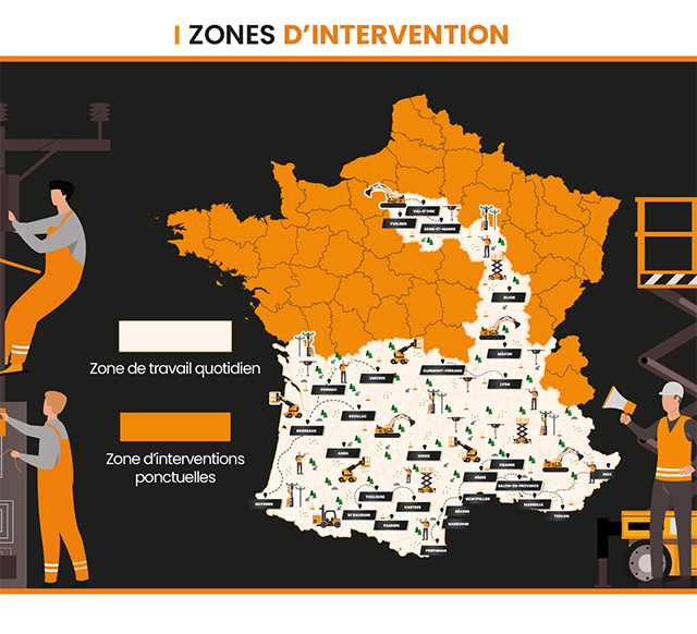 Zones d'invervention